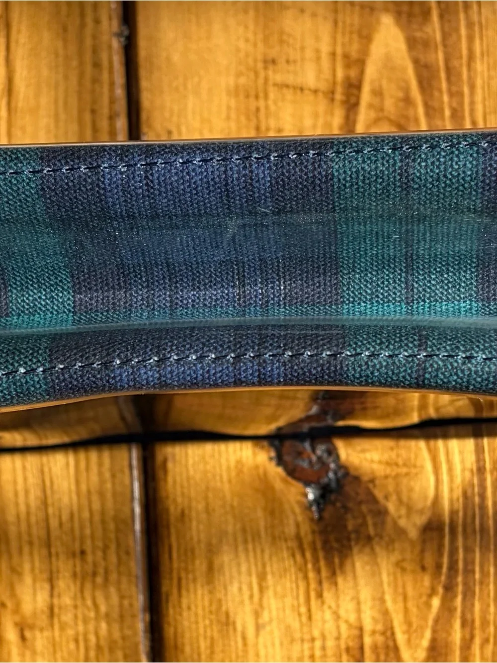 Vineyard Vines Blue & Green Plaid Pouch